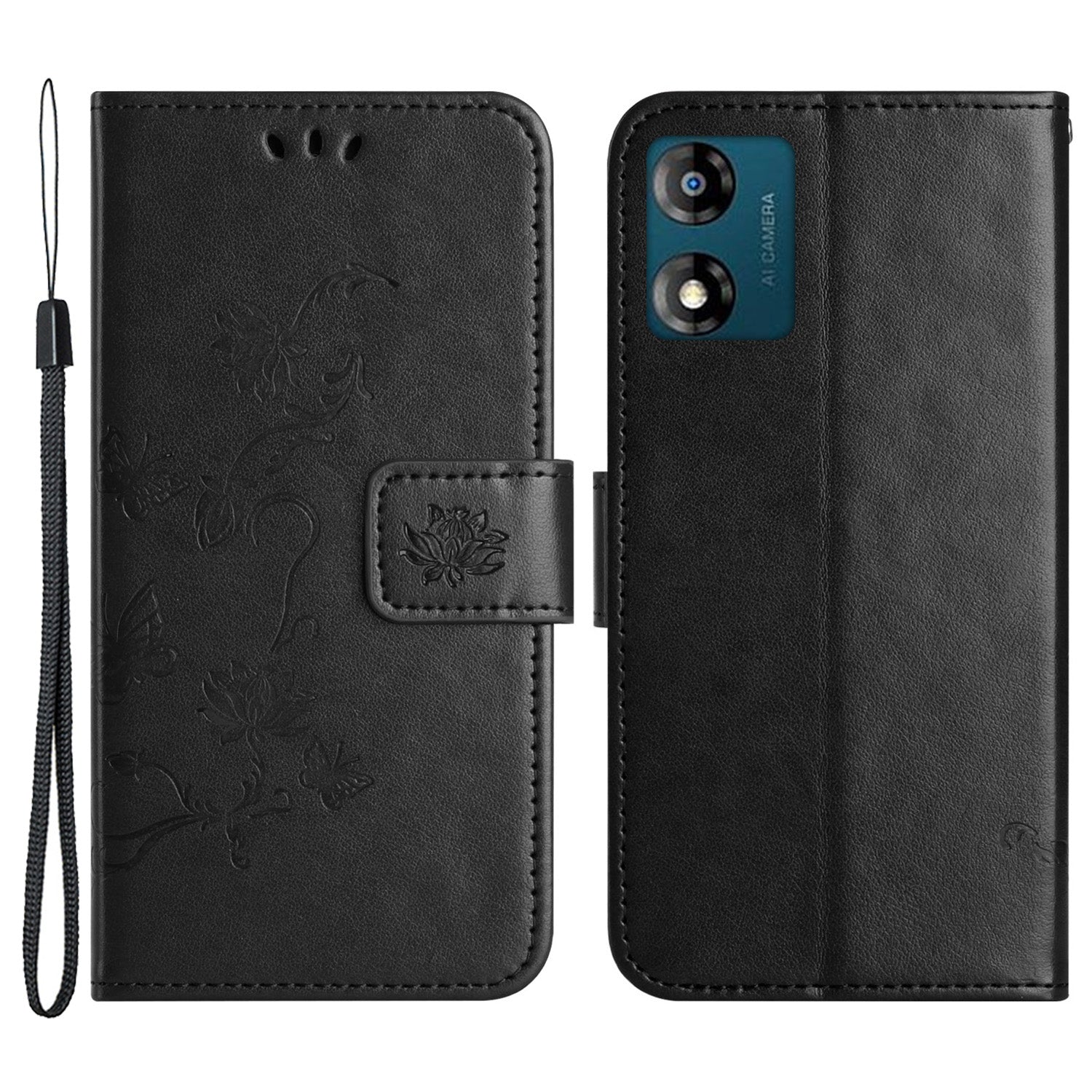For Motorola Moto E13 4G PU Leather Phone Case Imprinted Butterfly Flower Magnetic Holder Flip Stand Wallet Cover For Motorola Moto E13 4G PU Leather Phone Case Imprinted Butterfly Flower Magnetic Holder Flip Stand Wallet Cover